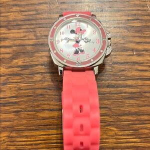 Disney Minnie Mouse Watch with Red Strap
